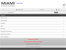 Tablet Screenshot of miamiwholesalesunglasses.com